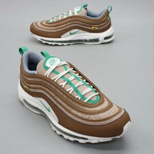 Nike Mens 11 Air Max 97 Moving Company Hemp Brown-Stadium Green Shoes DV2621-200